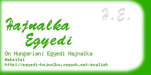 hajnalka egyedi business card